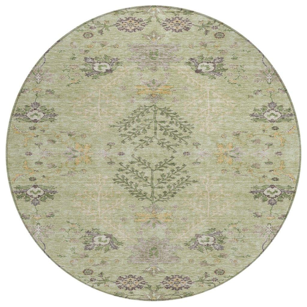 LOOMLAN Rugs Doris Green Washable Indoor-Outdoor Rug