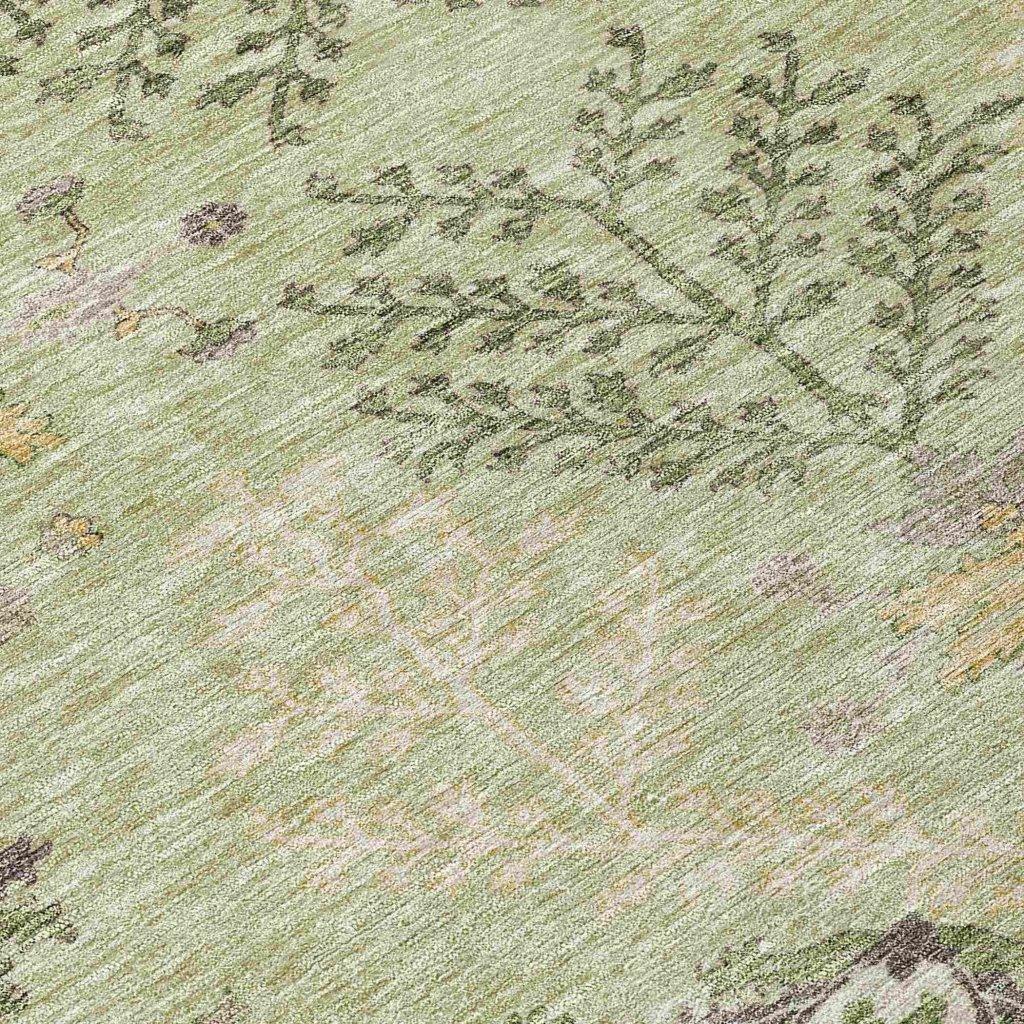 LOOMLAN Rugs Doris Green Washable Indoor-Outdoor Rug