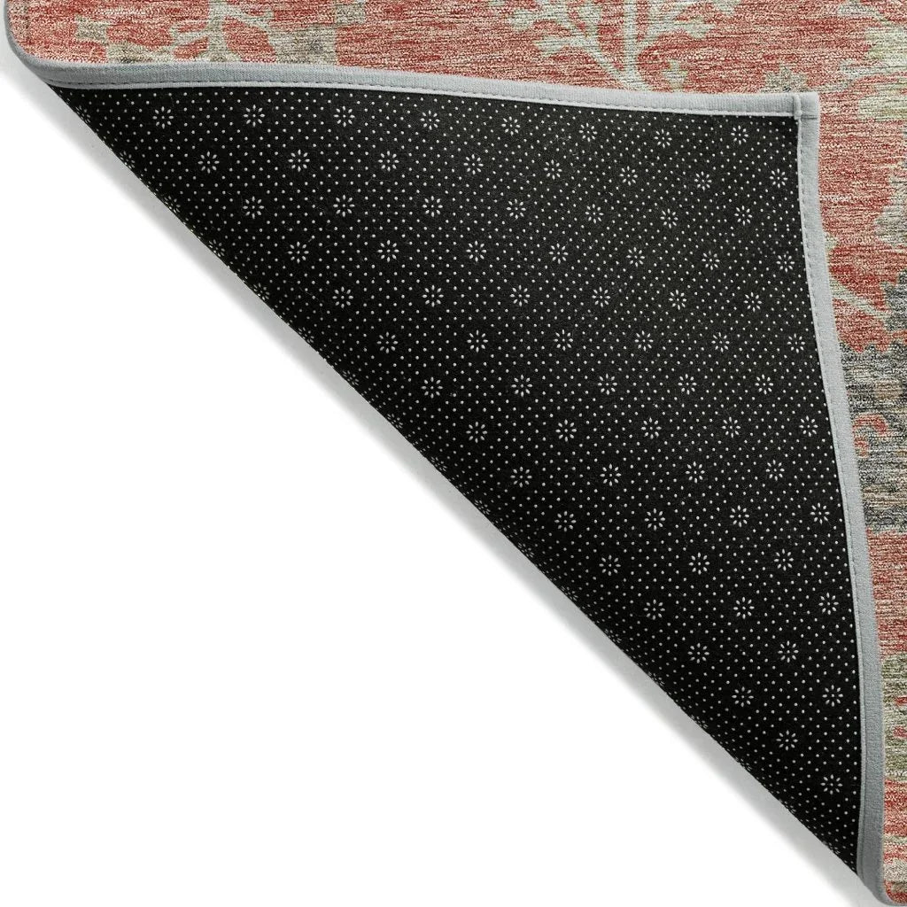 LOOMLAN Rugs Doris Orange Washable Indoor-Outdoor Rug