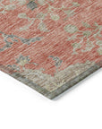 LOOMLAN Rugs Doris Orange Washable Indoor-Outdoor Rug