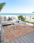 LOOMLAN Rugs Doris Orange Washable Indoor-Outdoor Rug