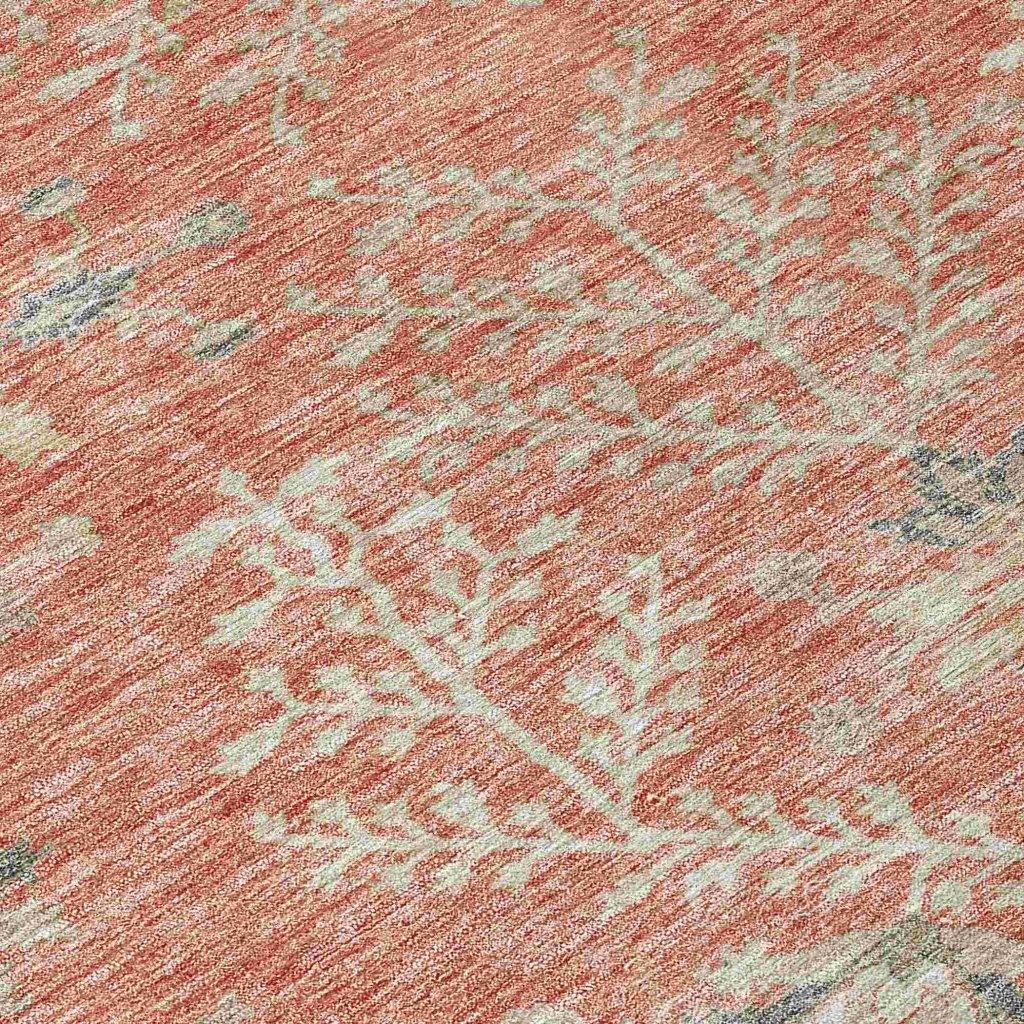 LOOMLAN Rugs Doris Orange Washable Indoor-Outdoor Rug