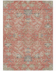 LOOMLAN Rugs Doris Orange Washable Indoor-Outdoor Rug