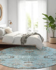 LOOMLAN Rugs Doris Sky Washable Indoor-Outdoor Rug