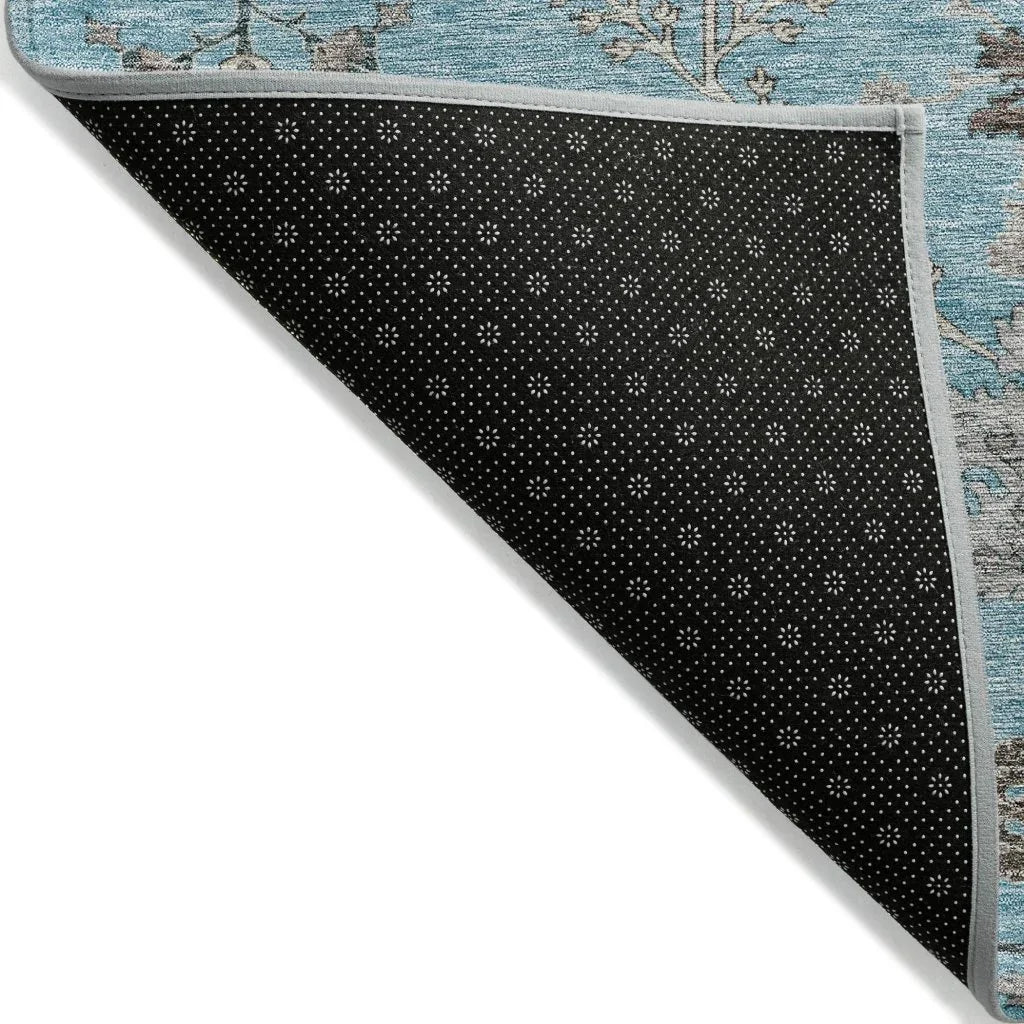 LOOMLAN Rugs Doris Sky Washable Indoor-Outdoor Rug