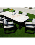 Malibu Aluminum Framed Outdoor Dining Table