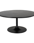 Castelle Tulip Aluminum Outdoor Round Dining Table Wood Look