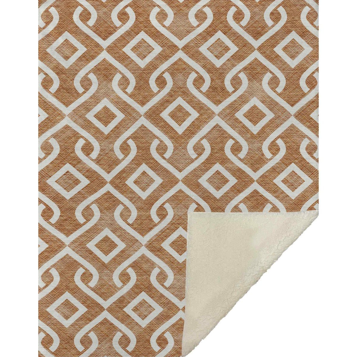 Offset Stripes Paprika Washable Indoor-Outdoor Rug