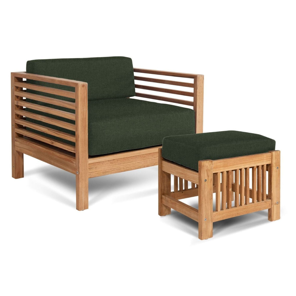 Soleil Teak Patio Lounge Set with Sunbrella Cushion 2PC -- view 30