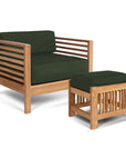 Soleil Teak Patio Lounge Set with Sunbrella Cushion 2PC -- view 30