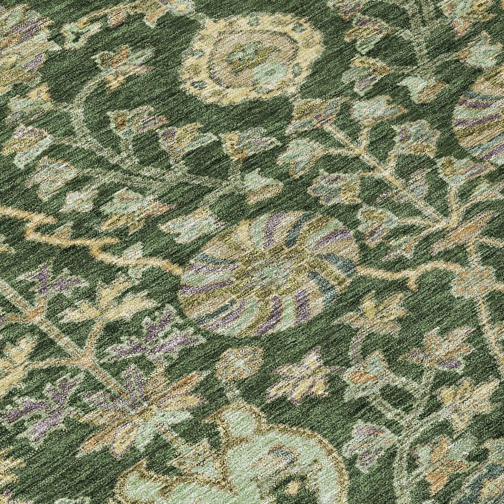 LOOMLAN Rugs Echo Green Washable Indoor-Outdoor Rug