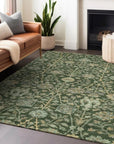 LOOMLAN Rugs Echo Green Washable Indoor-Outdoor Rug