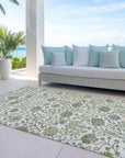 LOOMLAN Rugs Echo Ivory Washable Indoor-Outdoor Rug