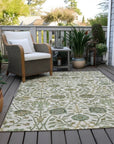 LOOMLAN Rugs Echo Ivory Washable Indoor-Outdoor Rug