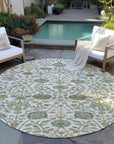 LOOMLAN Rugs Echo Ivory Washable Indoor-Outdoor Rug