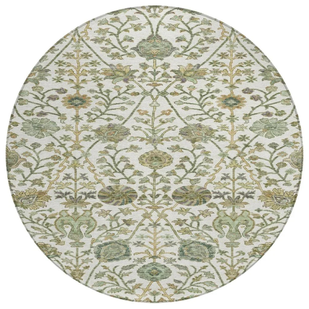 LOOMLAN Rugs Echo Ivory Washable Indoor-Outdoor Rug