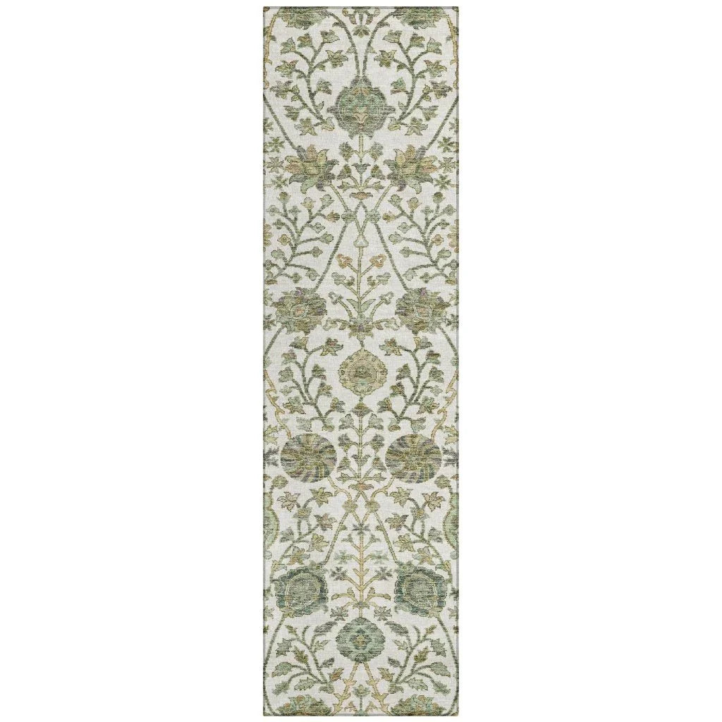 LOOMLAN Rugs Echo Ivory Washable Indoor-Outdoor Rug