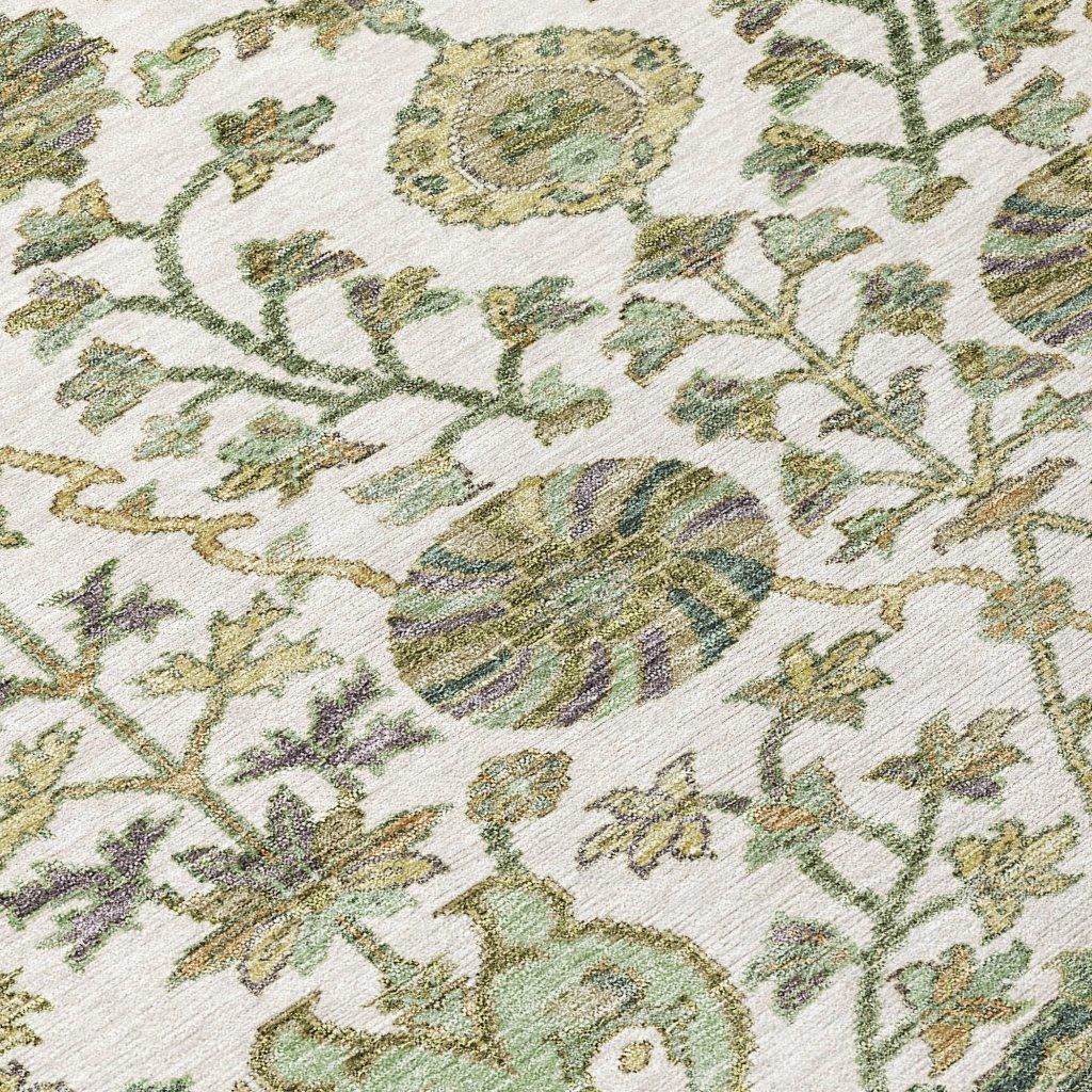 LOOMLAN Rugs Echo Ivory Washable Indoor-Outdoor Rug