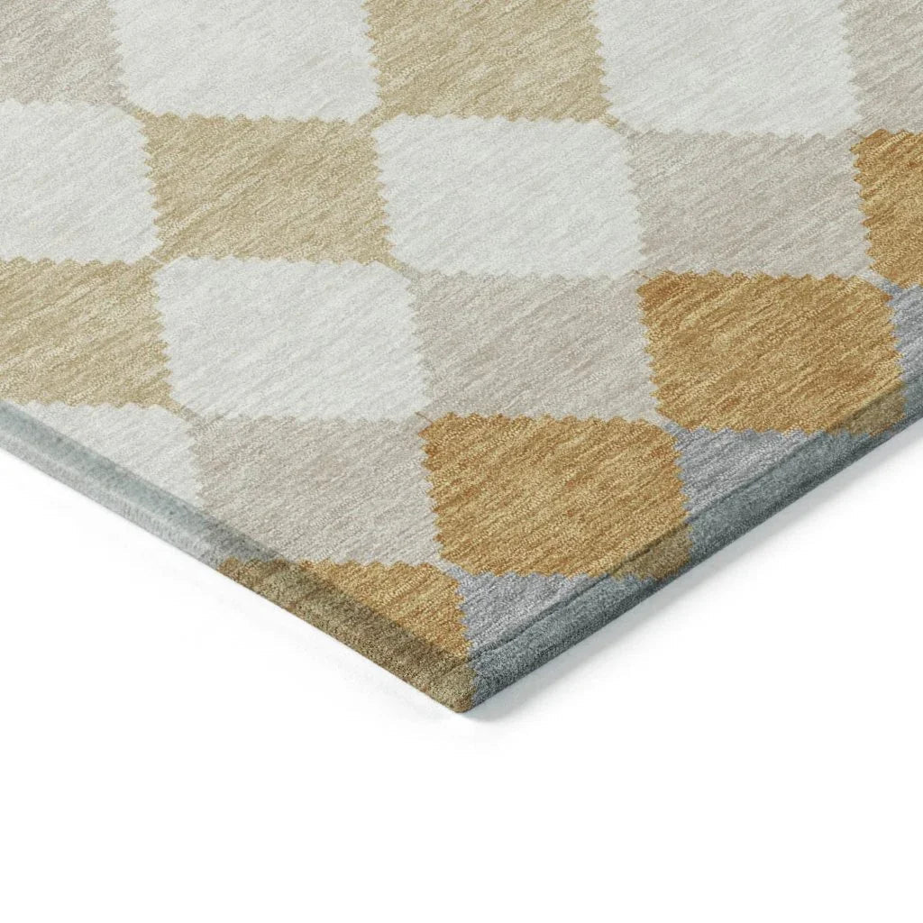 LOOMLAN Rugs Eira Gold Washable Indoor-Outdoor Rug