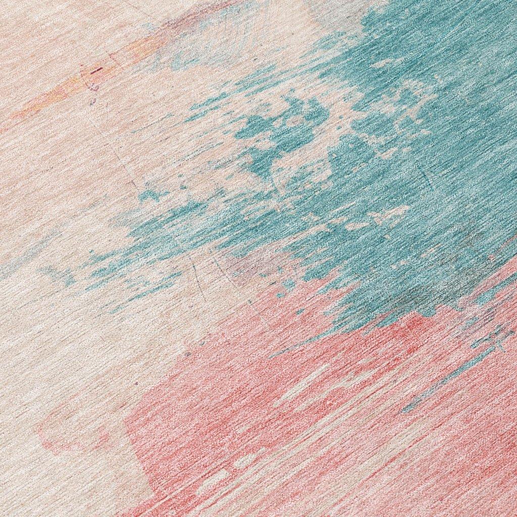 LOOMLAN Rugs Elanisse Pink Washable Indoor-Outdoor Rug