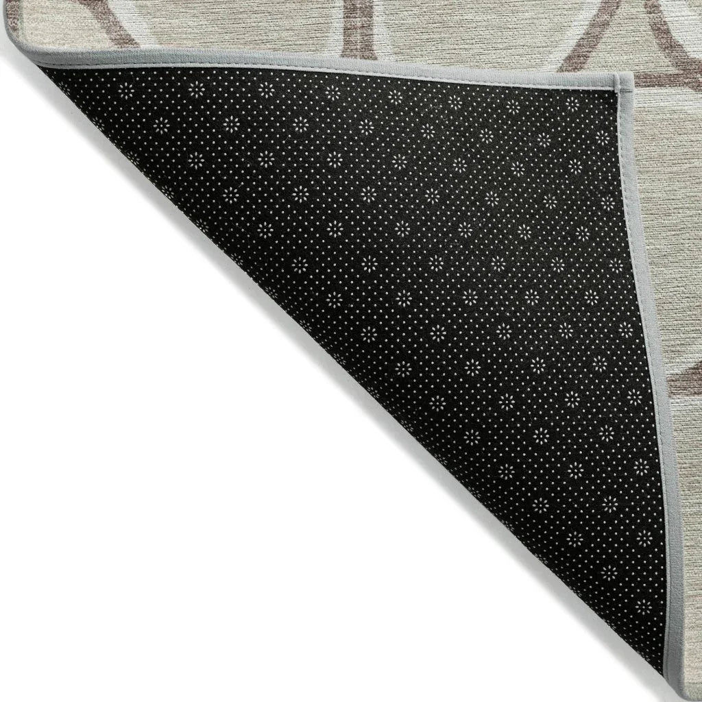 LOOMLAN Rugs Elantra Beige Washable Indoor-Outdoor Rug