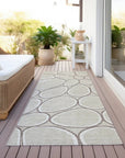 LOOMLAN Rugs Elantra Beige Washable Indoor-Outdoor Rug