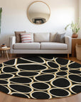 LOOMLAN Rugs Elantra Black Washable Indoor-Outdoor Rug