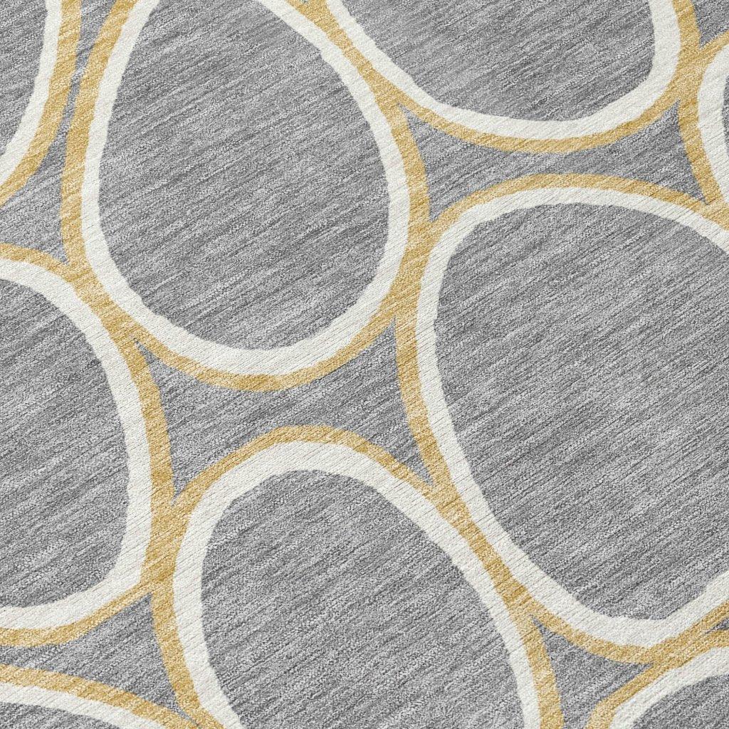 LOOMLAN Rugs Elantra Gray Washable Indoor-Outdoor Rug