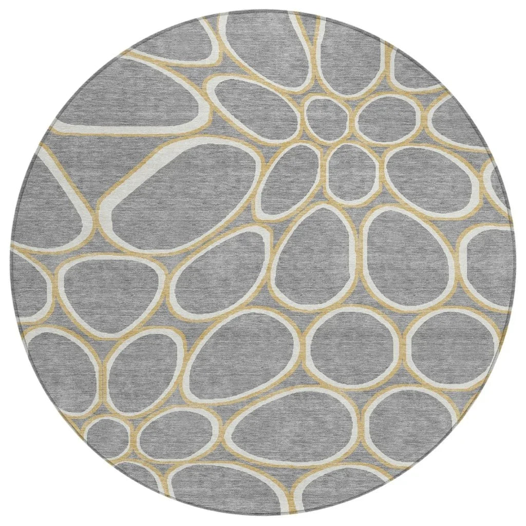 LOOMLAN Rugs Elantra Gray Washable Indoor-Outdoor Rug