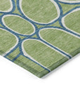 LOOMLAN Rugs Elantra Green Washable Indoor-Outdoor Rug