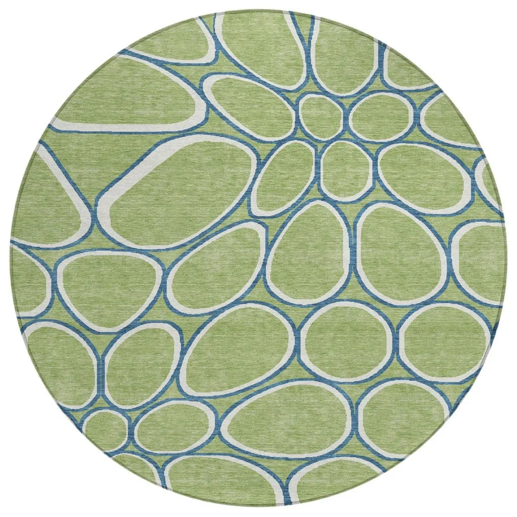 LOOMLAN Rugs Elantra Green Washable Indoor-Outdoor Rug