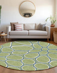 LOOMLAN Rugs Elantra Green Washable Indoor-Outdoor Rug