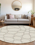 LOOMLAN Rugs Elantra Ivory Washable Indoor-Outdoor Rug