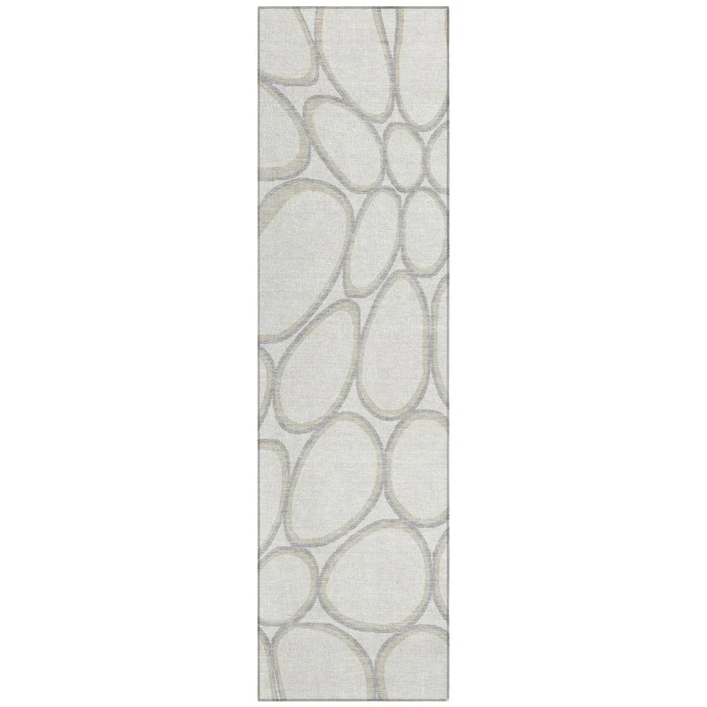 LOOMLAN Rugs Elantra Ivory Washable Indoor-Outdoor Rug