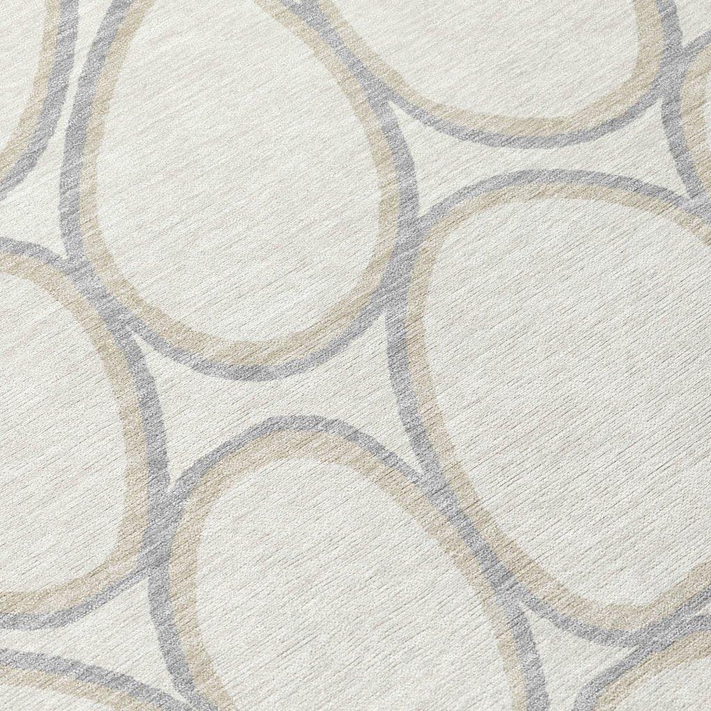 LOOMLAN Rugs Elantra Ivory Washable Indoor-Outdoor Rug