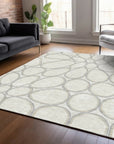 LOOMLAN Rugs Elantra Ivory Washable Indoor-Outdoor Rug