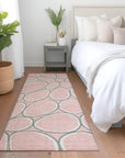 LOOMLAN Rugs Elantra Pink Washable Indoor-Outdoor Rug