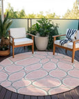 LOOMLAN Rugs Elantra Pink Washable Indoor-Outdoor Rug