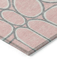 LOOMLAN Rugs Elantra Pink Washable Indoor-Outdoor Rug