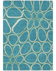 LOOMLAN Rugs Elantra Teal Washable Indoor-Outdoor Rug