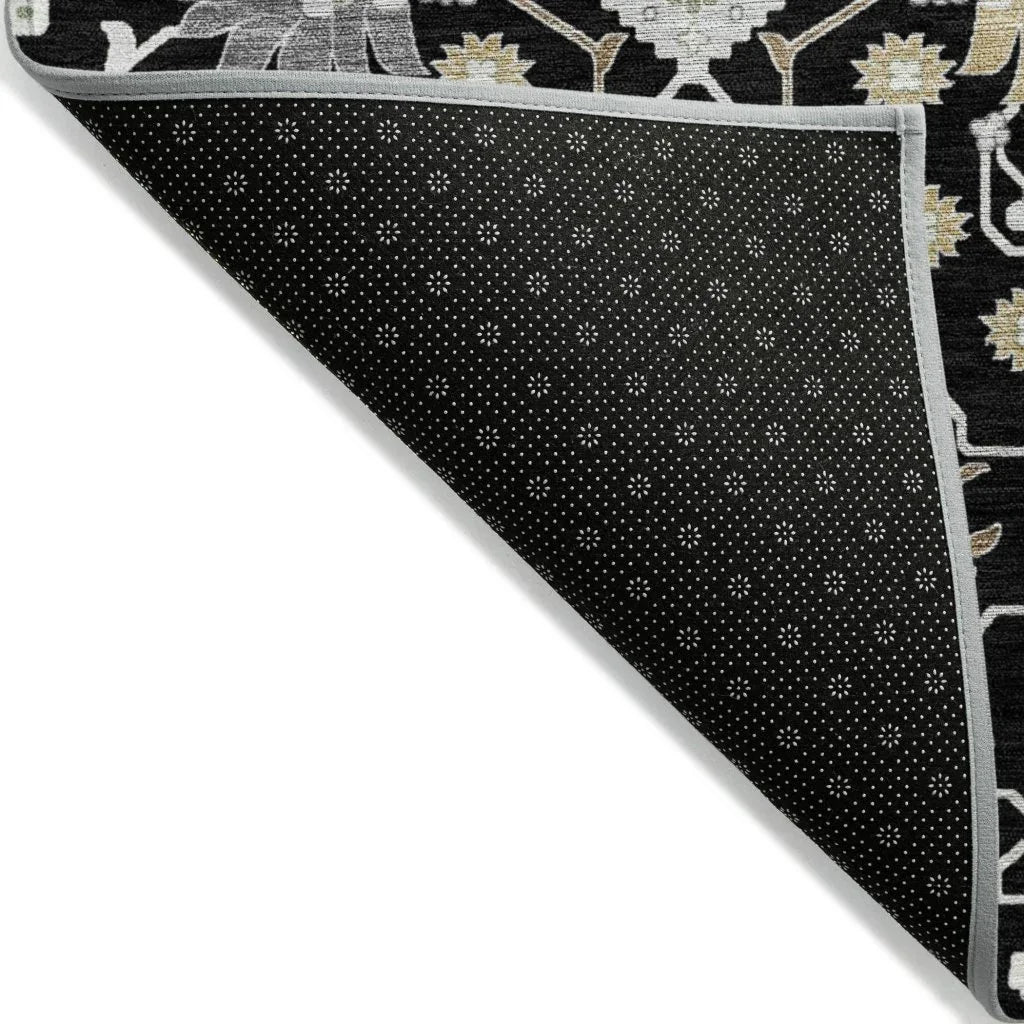 Elara Black Washable Indoor - Outdoor Rug - LOOMLAN - LOOMLAN Rugs - Outdoor Rugs