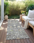 LOOMLAN Rugs Elara Charcoal Washable Indoor-Outdoor Rug