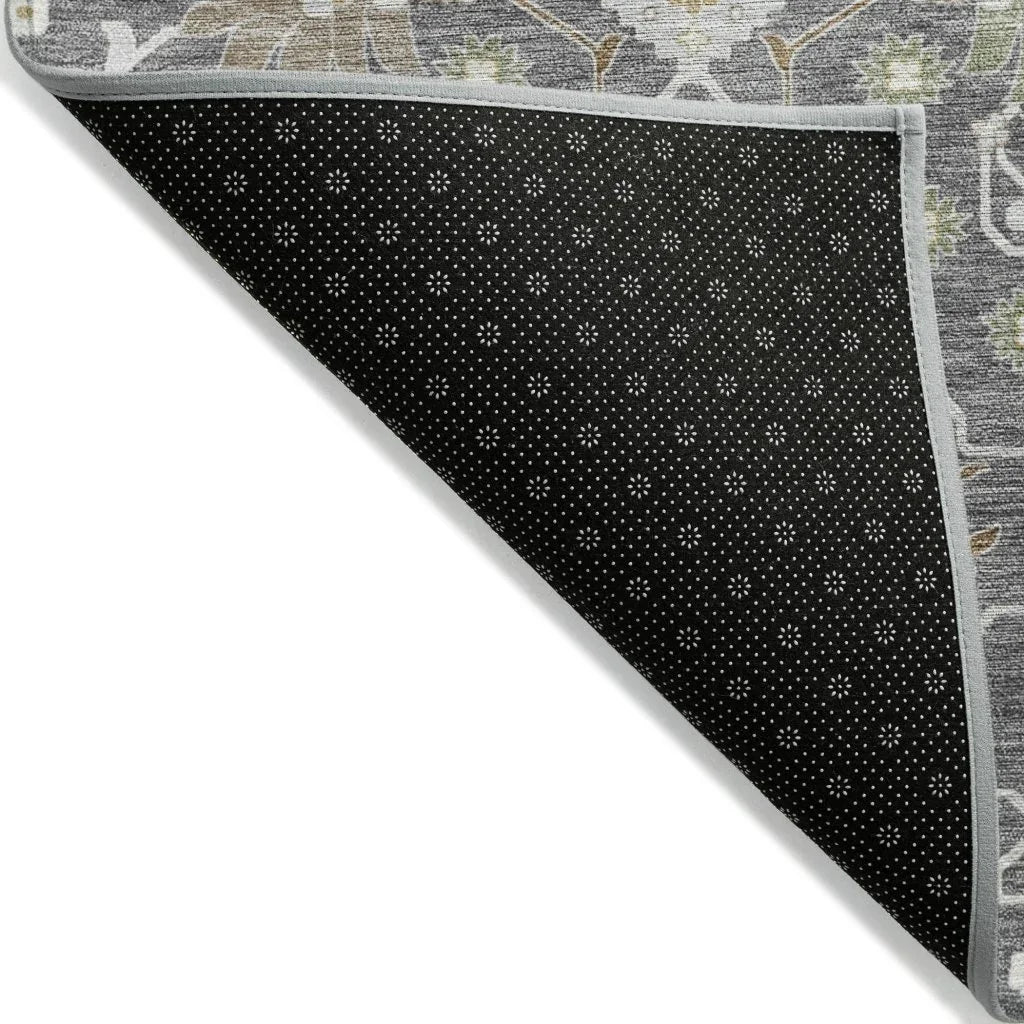 LOOMLAN Rugs Elara Charcoal Washable Indoor-Outdoor Rug