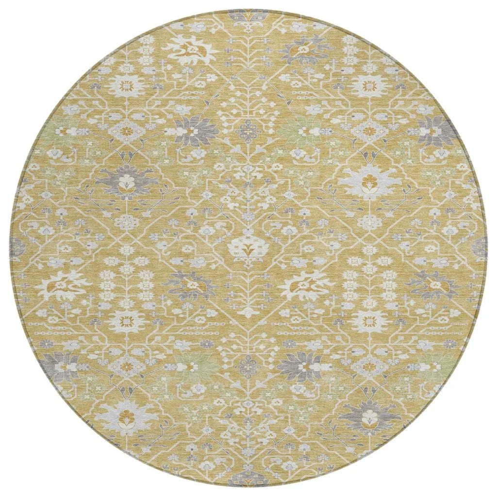 LOOMLAN Rugs Elara Gold Washable Indoor-Outdoor Rug