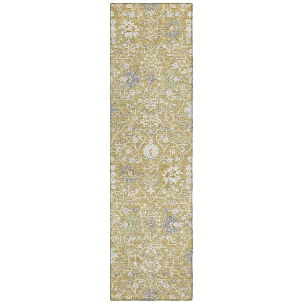 LOOMLAN Rugs Elara Gold Washable Indoor-Outdoor Rug