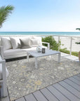 LOOMLAN Rugs Elara Gray Washable Indoor-Outdoor Rug
