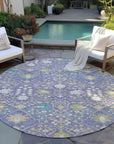 LOOMLAN Rugs Elara Purple Washable Indoor-Outdoor Rug