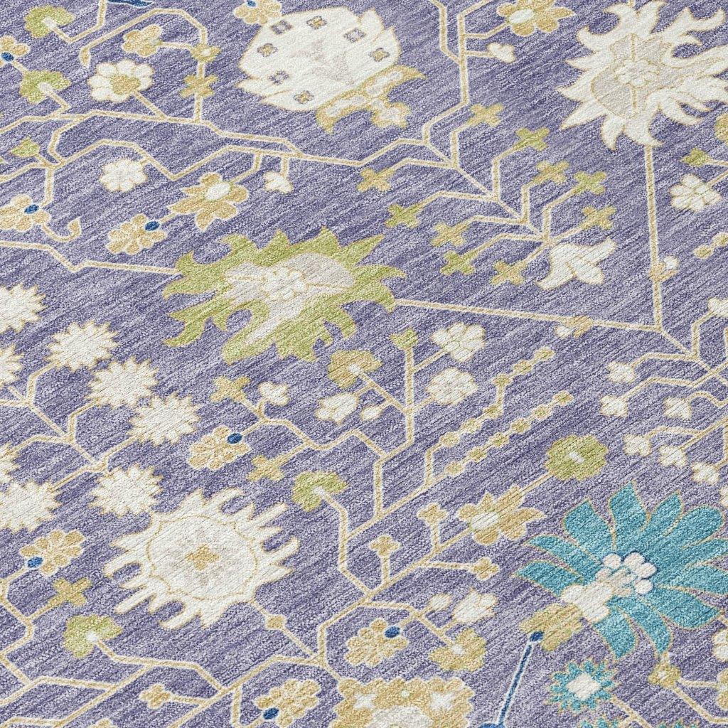 LOOMLAN Rugs Elara Purple Washable Indoor-Outdoor Rug