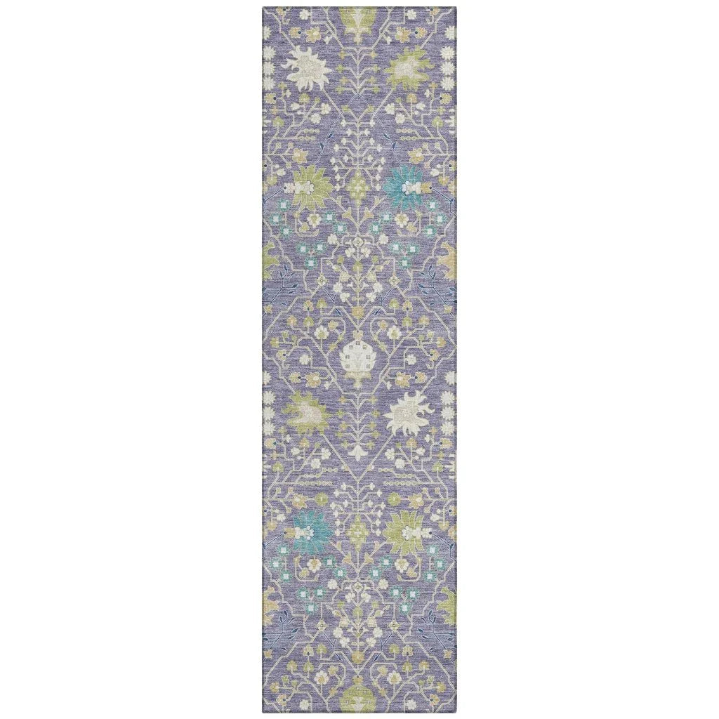 LOOMLAN Rugs Elara Purple Washable Indoor-Outdoor Rug