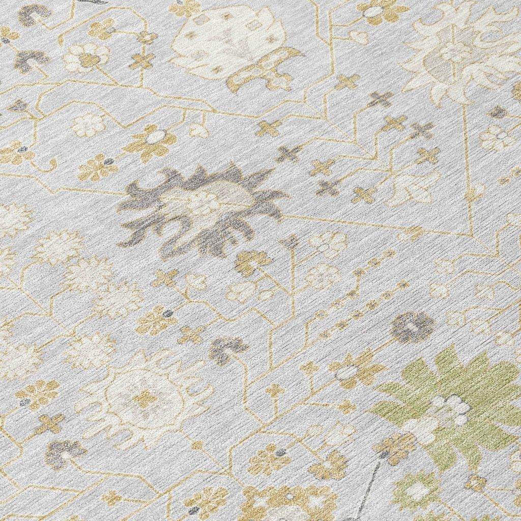 LOOMLAN Rugs Elara Silver Washable Indoor-Outdoor Rug
